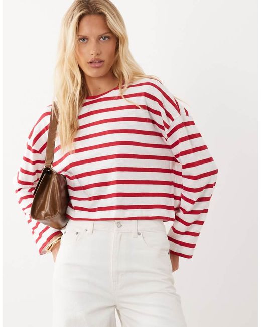 Mango Red Teen Long Sleeve T-shirt