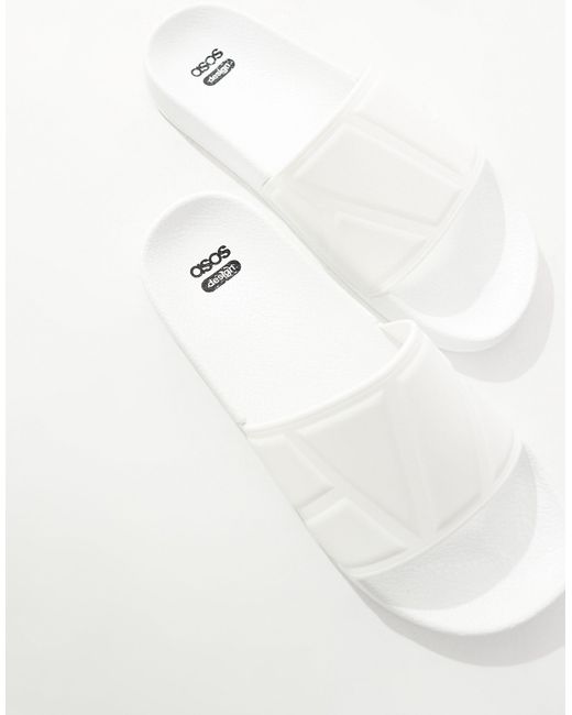 ASOS White Sliders for men