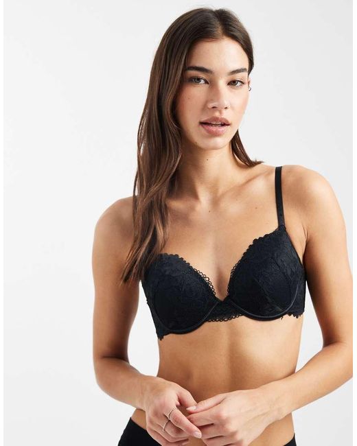 New Look Black Lace T-shirt Bra