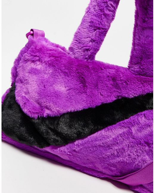 Nike Uniseks Tote Van Imitatiebont in het Purple