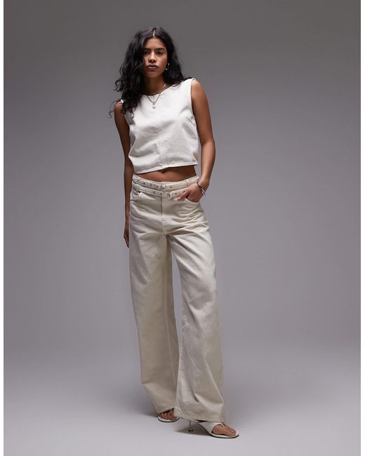 Mango Gray Featuring Kaia Gerber Seam Detail Woven Tank Top With Tie Back Detail