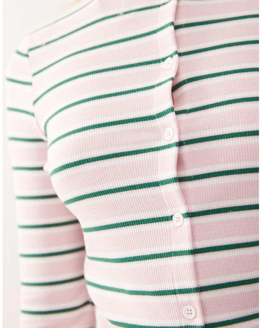 Collusion White Stripe Cardigan