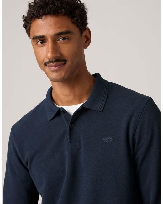 Levi's Blue Long-Sleeve Original Polo for men
