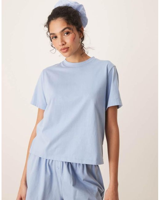 ASOS Blue Mix & Match Side Split Pyjama Tee