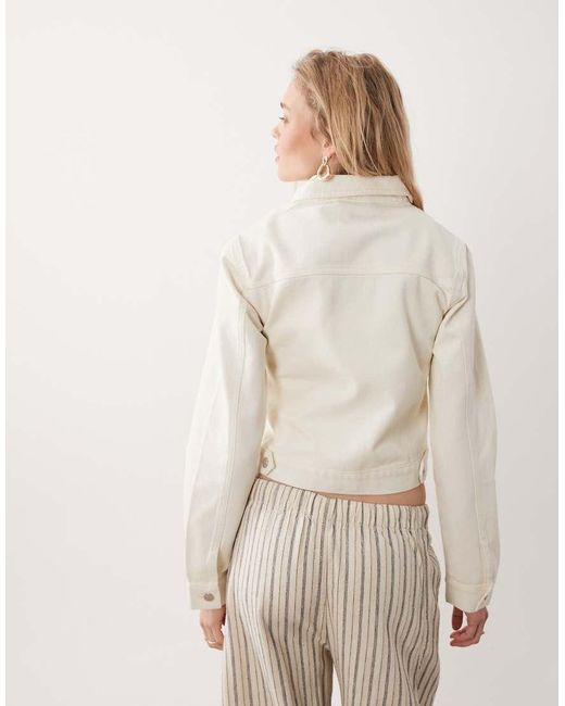 Miss Selfridge Natural Denim Girlfriend Jacket