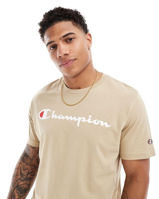 Champion – t-shirt in Natural für Herren