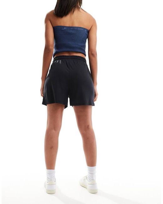 Pieces Blue Slinky Elasticated Waist Shorts