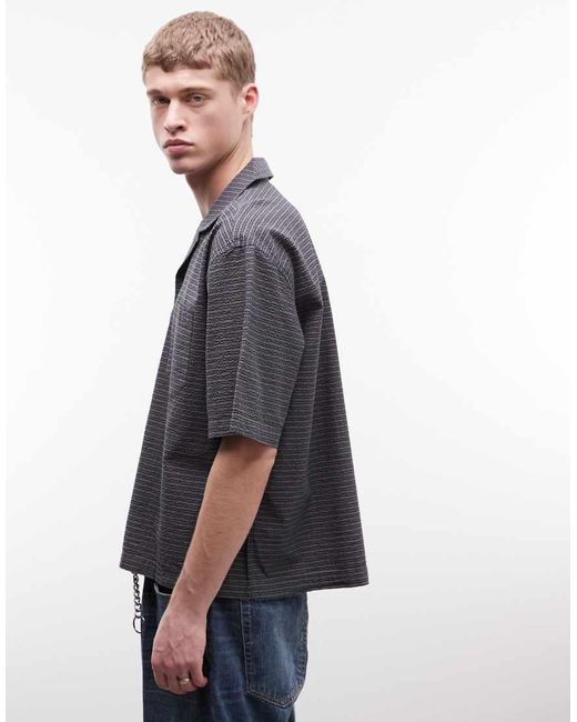 Weekday Gray Oversized Short Sleeve Shirt for men