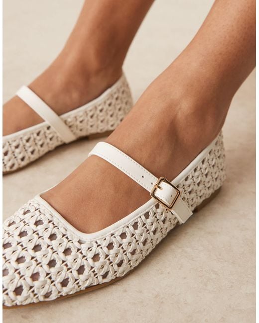 ASOS Natural Lottie Mary Jane Ballets