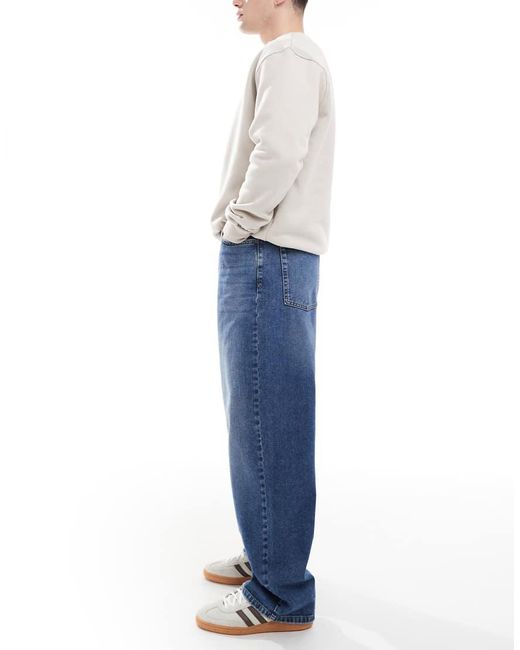 Collusion Blue X001 Antifit Mid Rise Jean for men