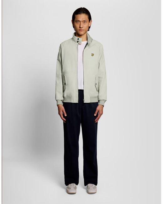 Lyle & Scott White Mid Jackets Cotton Harrington Jacket for men