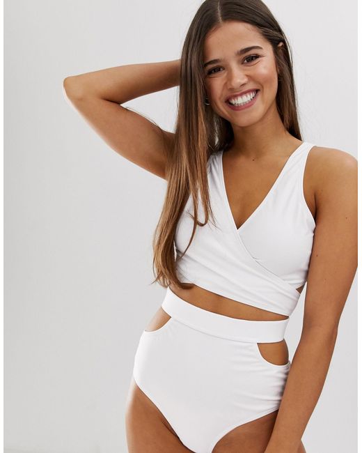 wrap front bikini top