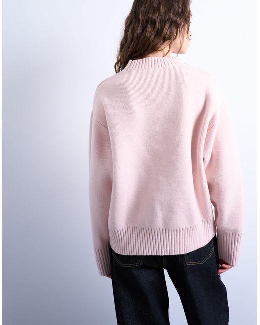 Pull ras TOPSHOP en coloris Pink