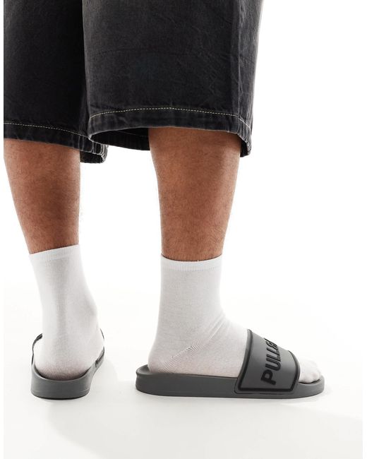 Pull&Bear Black Slider for men