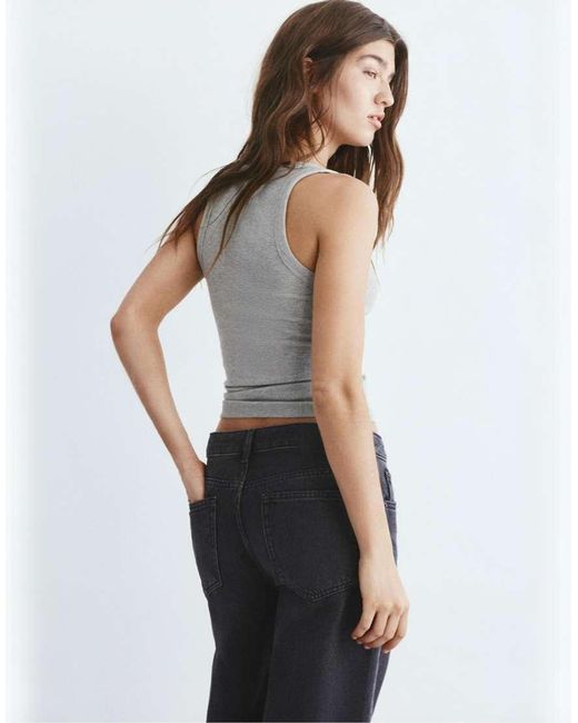 Pull&Bear White Basic Tank Top