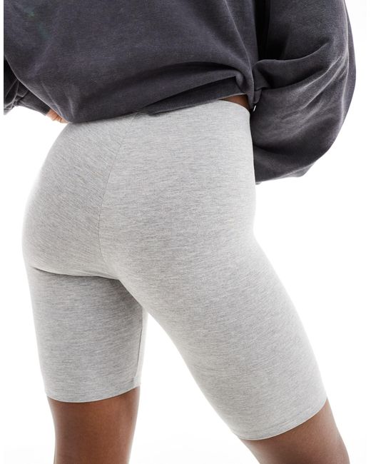 Pantaloncini leggings basic mélange di ASOS in Gray