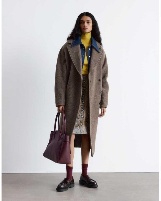 & Other Stories White Belted Wool Coat