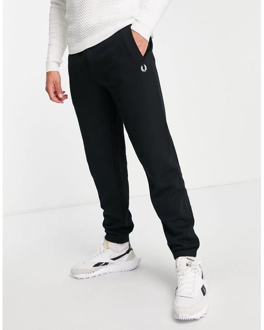 Fred Perry Loopback Sweatpants in Black for Men - Lyst