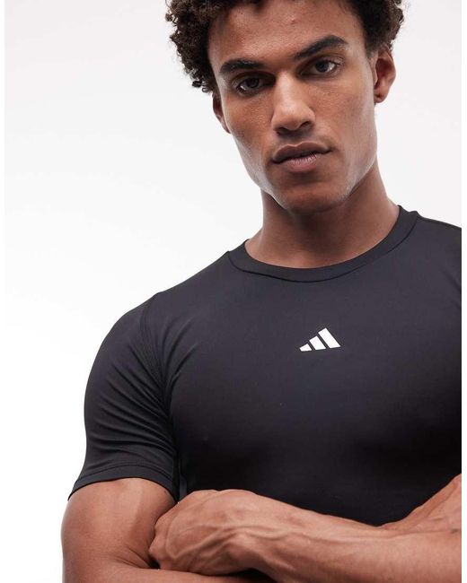 Adidas Originals Blue Adidas Training Tech Fit Base Layer T-shirt for men