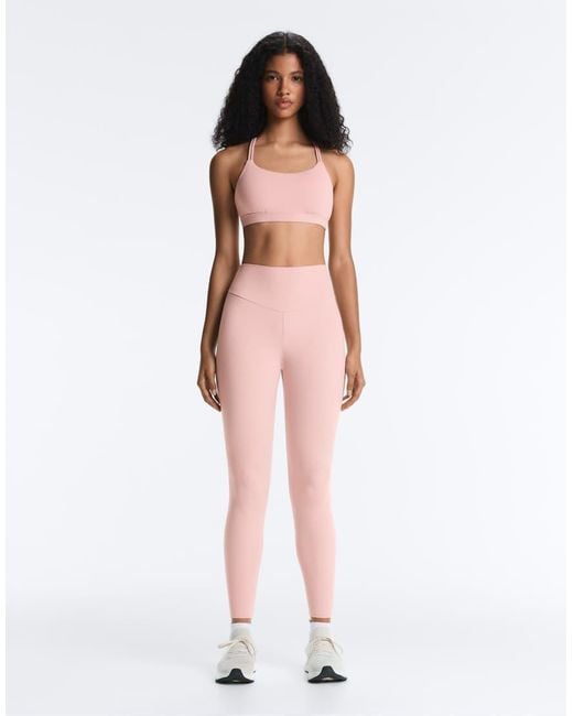 Oysho Pink Comfortlux High-rise Ankle-length leggings