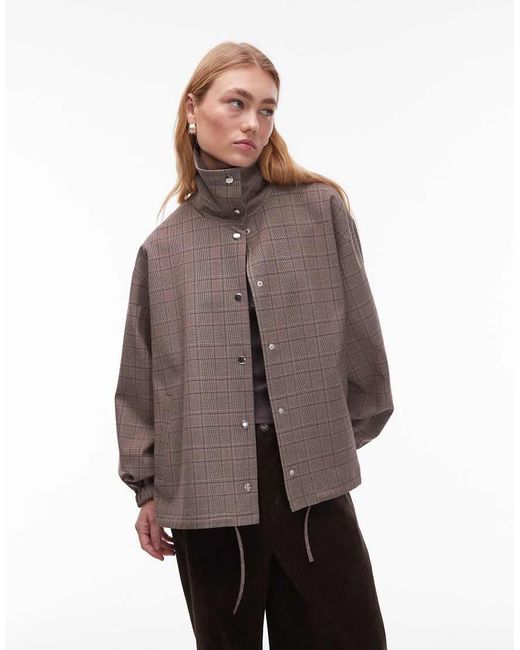 ASOS Multicolor Tailored Funnel Neck Jacket