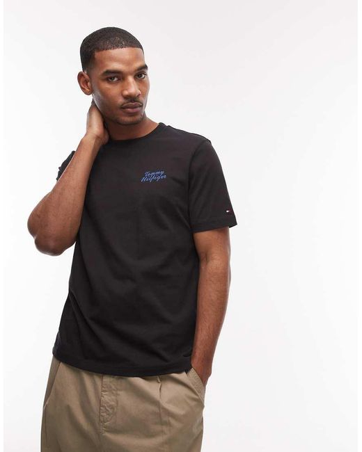 Tommy Hilfiger Blue Palm Photo Print T-Shirt for men