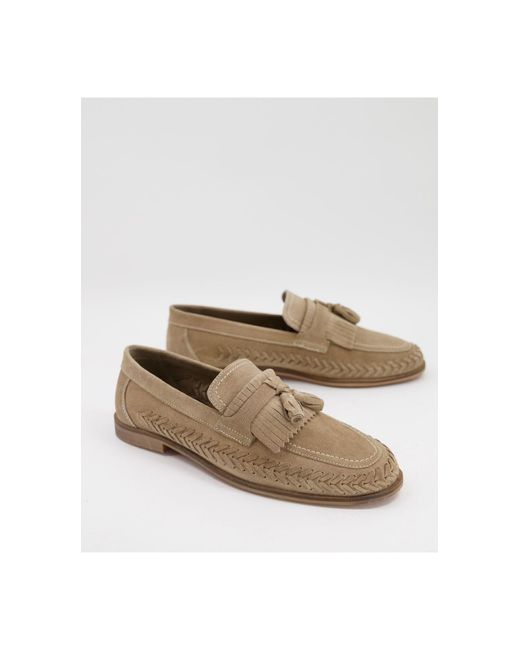 Walk London Arrow - Geweven Loafers Van Suède voor heren - Lyst