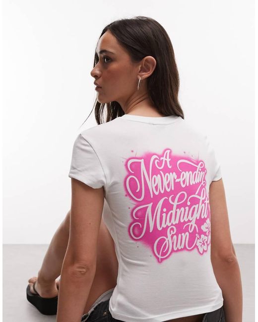 ASOS White X Z. Larsson Official Merch Licence Baby Tee With Print