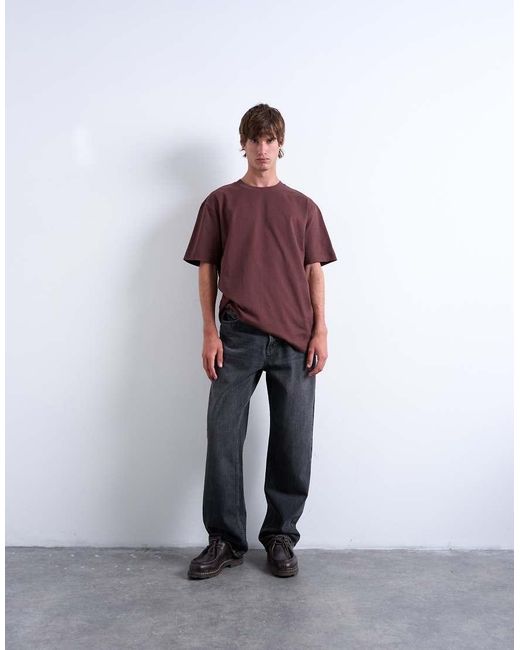 Topman Gray Toman Relaxed Fit T-Shirt for men