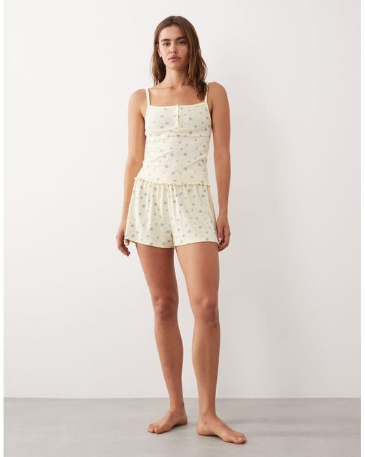 ASOS Natural Mix And Match Pointelle Pyjama Cami