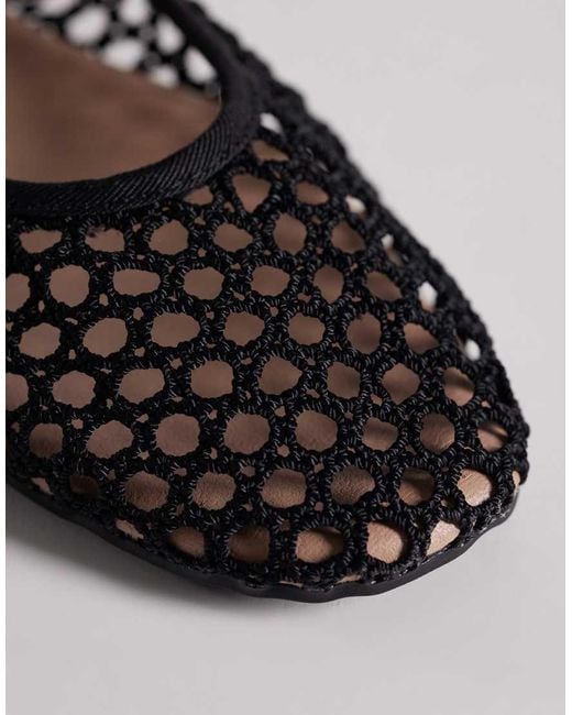 New Look White Mesh Ballet Flats