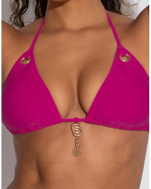 Pour Moi Purple St Barts Non-Wired Triangle Bikini Top