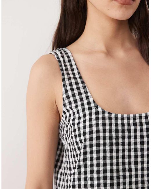 Nobody's Child Black Millie Sleeveless Dropped Waist Ruffle Hem Cotton Mini Dress