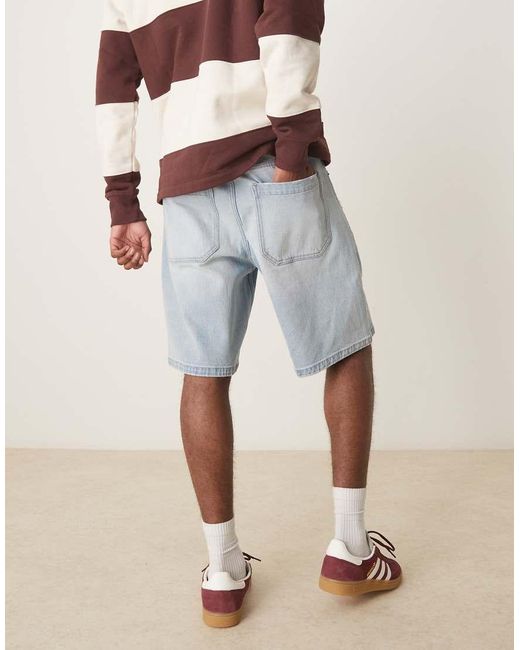 Hollister Baggy Denim Jort in het Natural voor heren