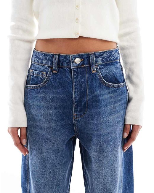 ASOS Blue Barrel Leg Twisted Jean