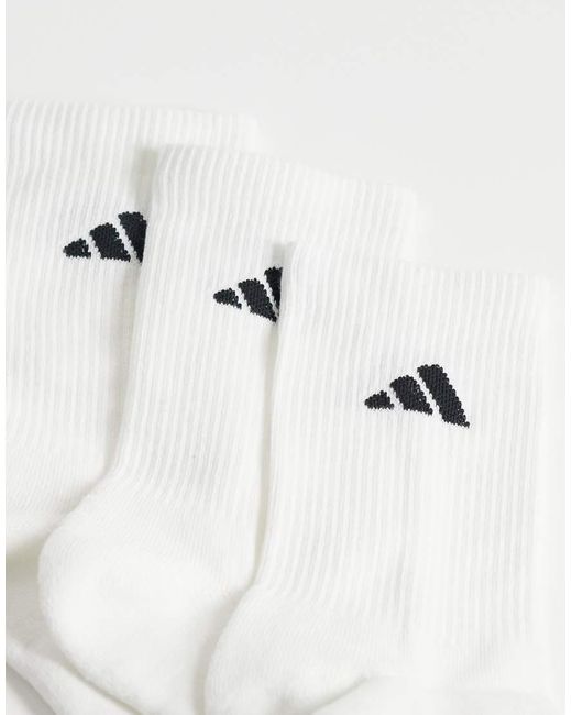 Adidas Originals White Adidas Running Essentials Trainer Socks for men