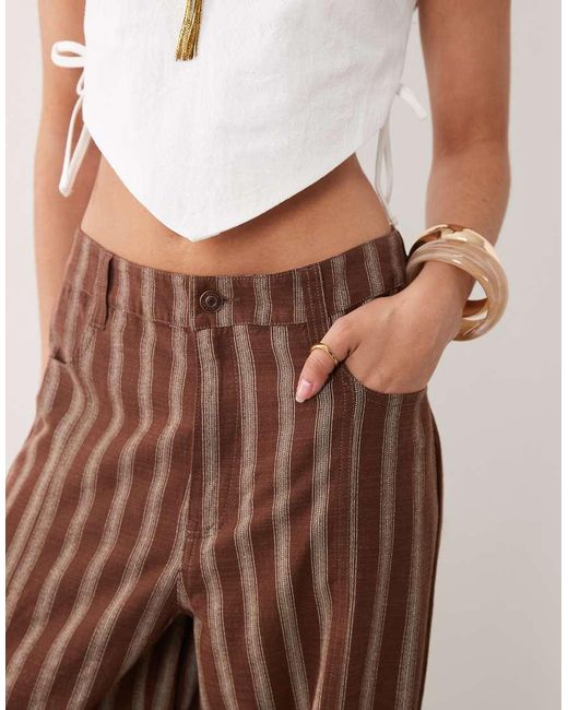 ASOS Brown Barrel Leg Pants