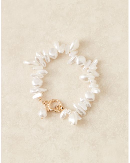 ASOS Blue Asos design curve – es armband aus kunstperlen mit t-steg-detail