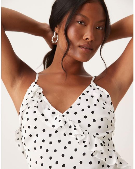 Vila Natural Corsage And Ruffle Detail Maxi Slip Dress