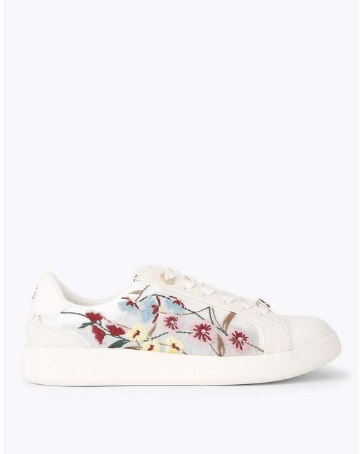KG by Kurt Geiger White Eliza Embroidery Trainers