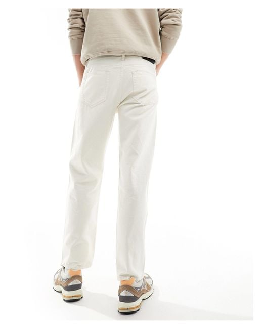 Calvin Klein White Relaxed Straight Jeans for men