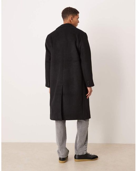 Abercrombie & Fitch Natural Wool Blend Long Coat for men
