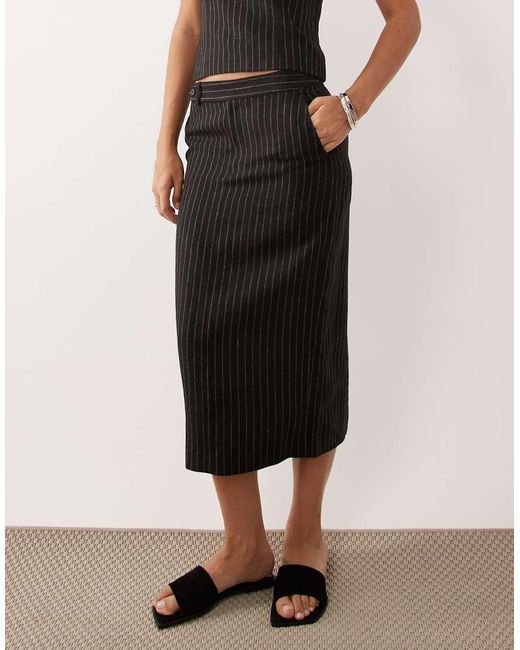 Ralph Lauren Natural Tailored Midi Skirt Co-ord