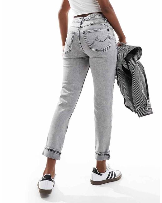 River Island Gray Mom Jeans