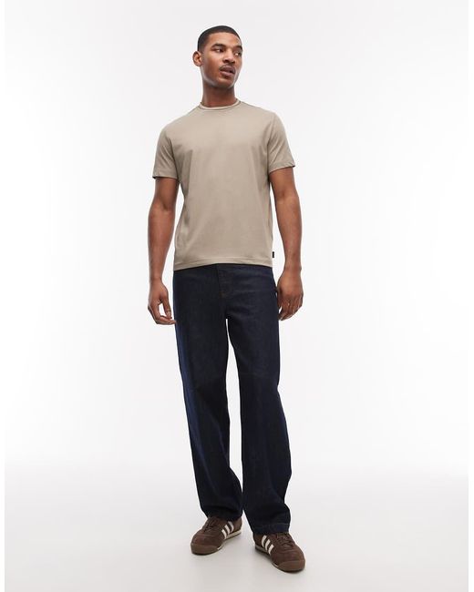 Paul Smith Gray Stripe Collar Regular Fit T-shirt for men
