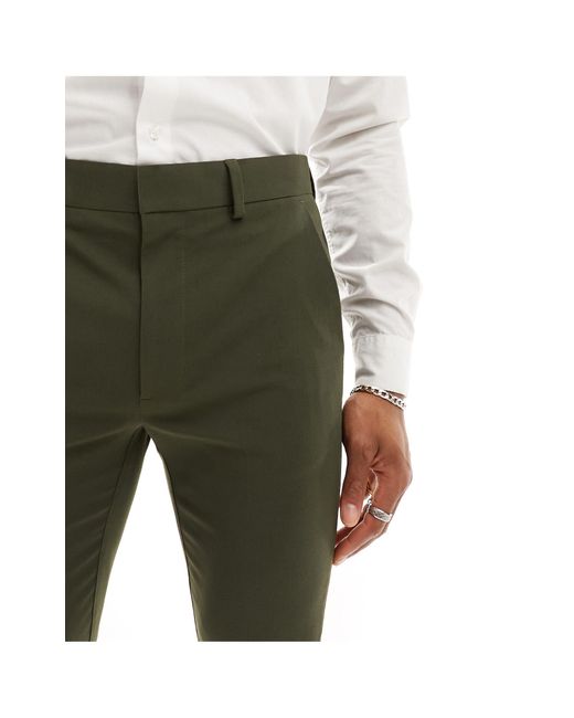 ASOS Green Skinny Tuxedo Suit Trousers for men