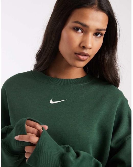 Nike Green Phoenix Fleece Over-Oversized Sweatshirt