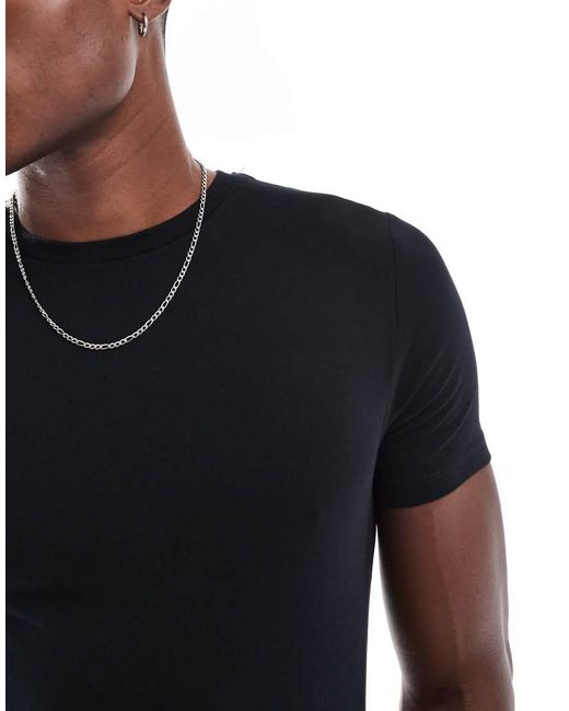 ASOS Blue Essentials 2 Pack Muscle Fit T-Shirts for men