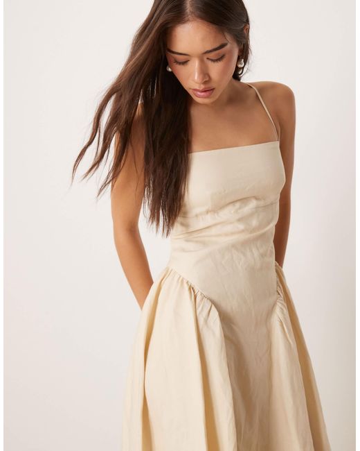 Nobody's Child Natural Lupin Structured Midi Dress