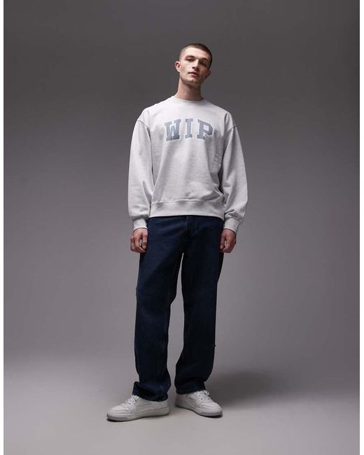 Carhartt Gray Colliegate Logo Sweatshirt for men